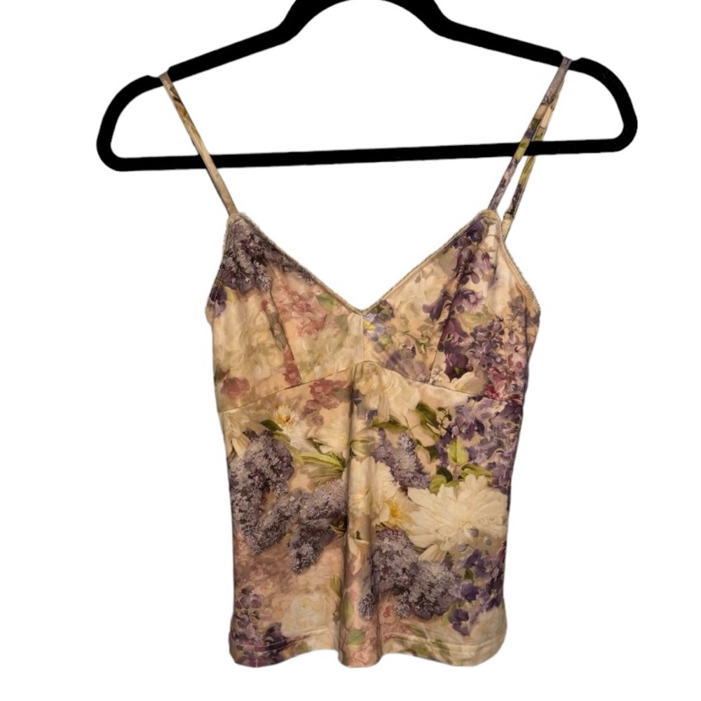 Zimmermann Floral Slip Tank Womens Cream Multicolor Size OP - 2P